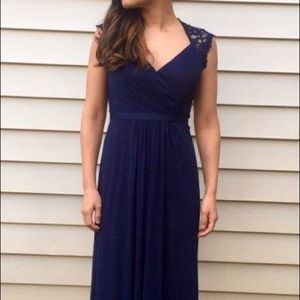 David's Bridal Dress with Cap Sleeves and Keyhole